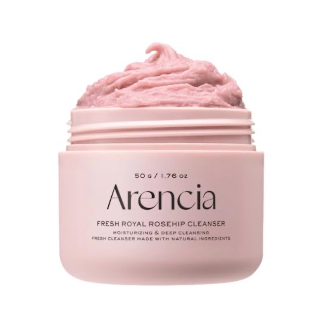 Arencia Rosehip Brightening Rice Mochi Face Cleanser & Daily Scrub - 1.76 oz